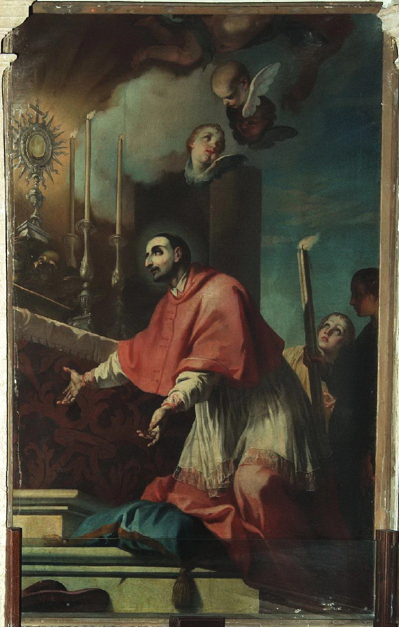 San Carlo Borromeo in adorazione della croce